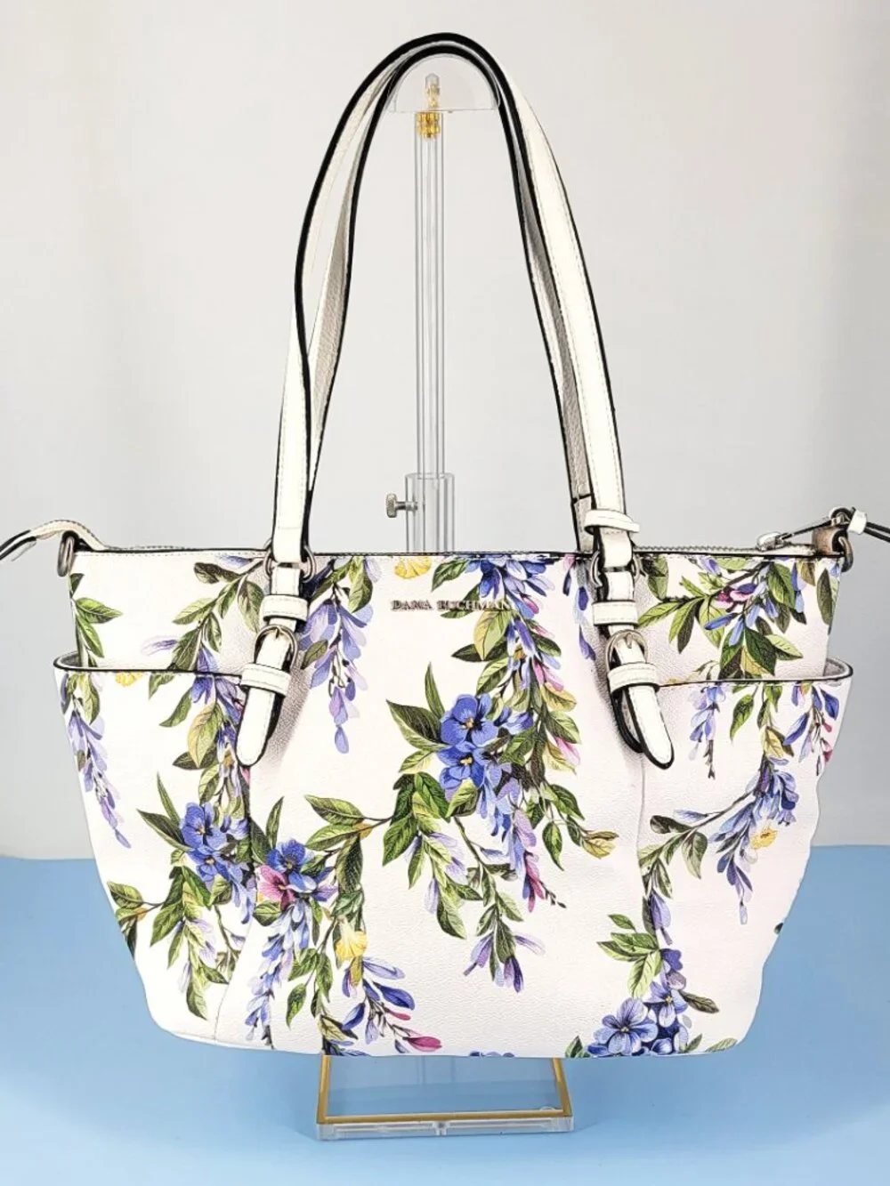 Dana Buchman Wisteria Crossbody/Top Handle Tote Bag Key Holder Multiple Pocket - Picture 6 of 15